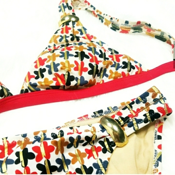 Floral Graphic Retro Bikini Two Piece Swim Set